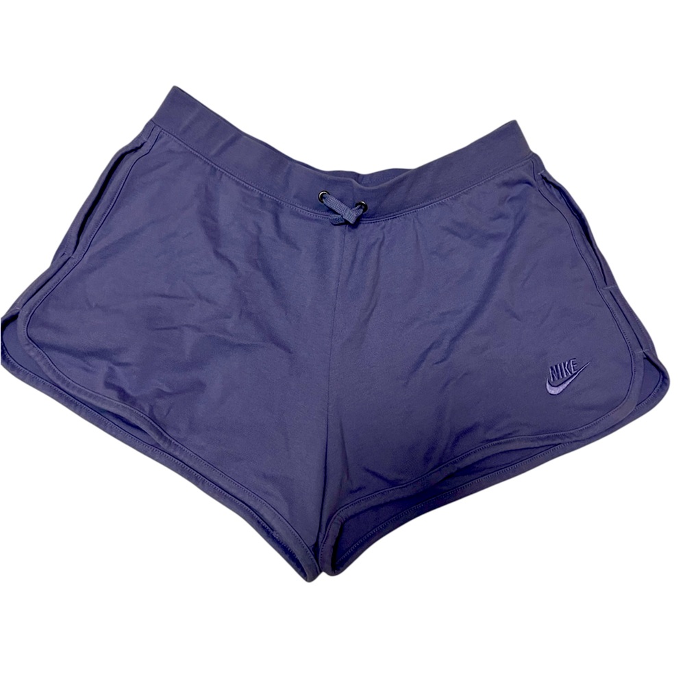 Nike Lounge Sweat Shorts Lavender Purple Drawstring Pockets